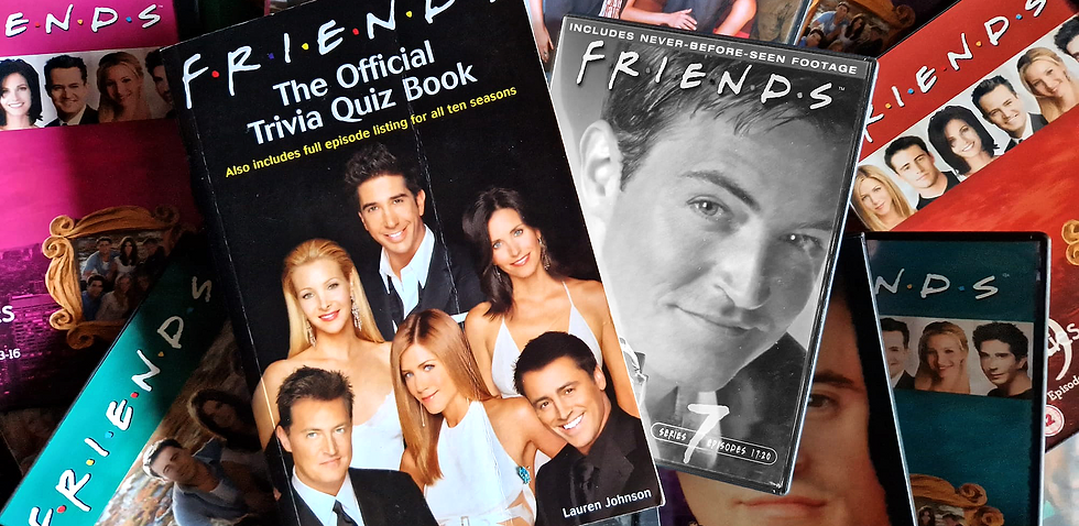 Image of Friends quiz book and DVDs