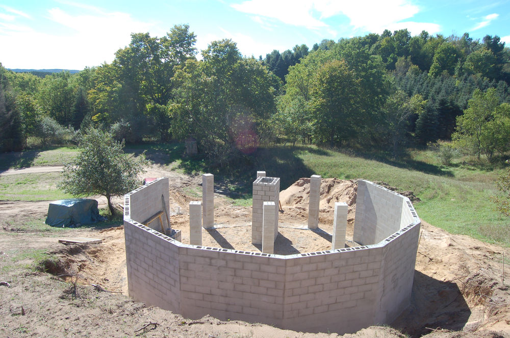 Erecting the Yurt Foundation/Basement!