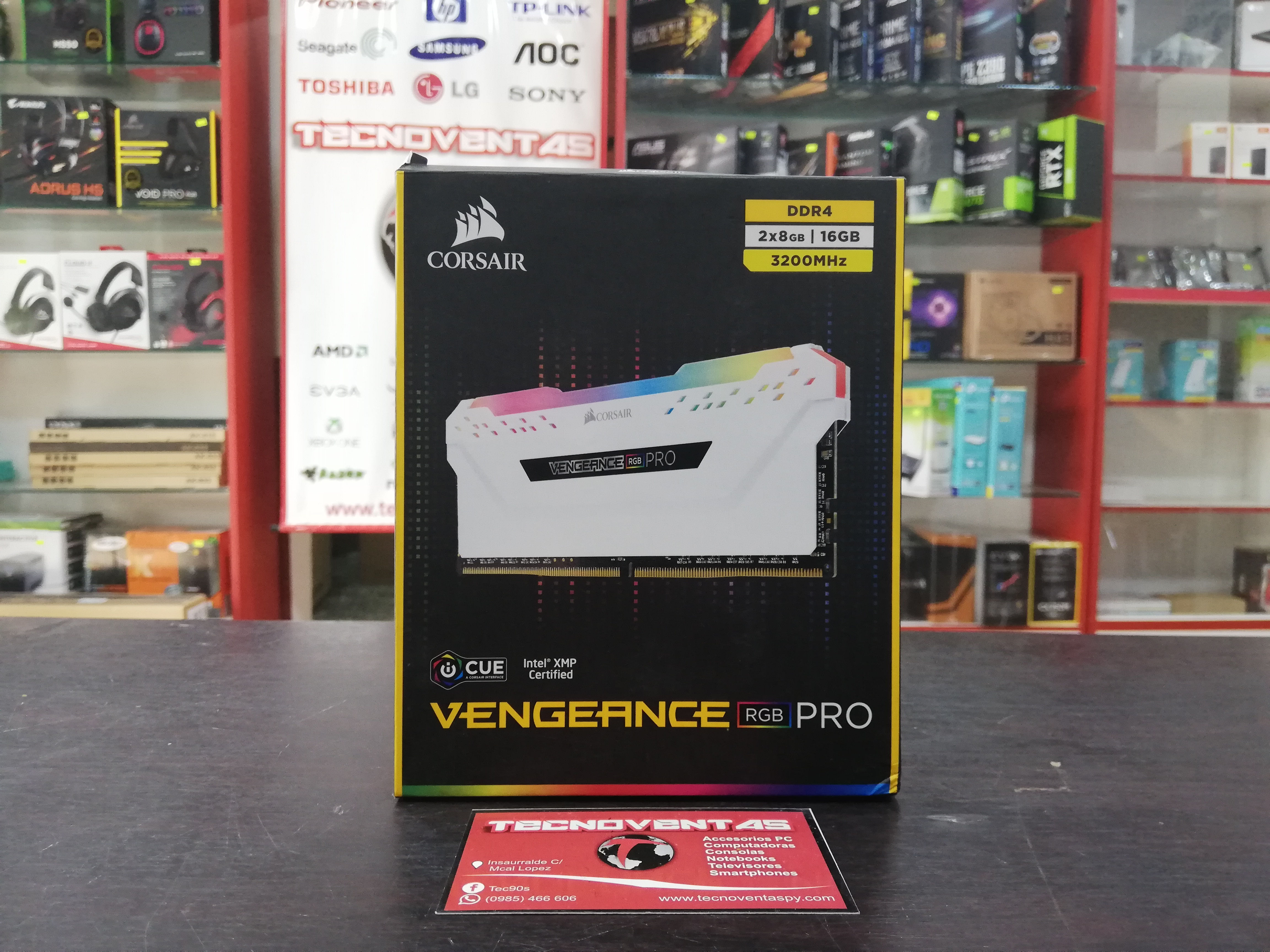 Memoria RAM 16GB (2x8GB) 3200 MHz Corsair Vengeance RGB PRO