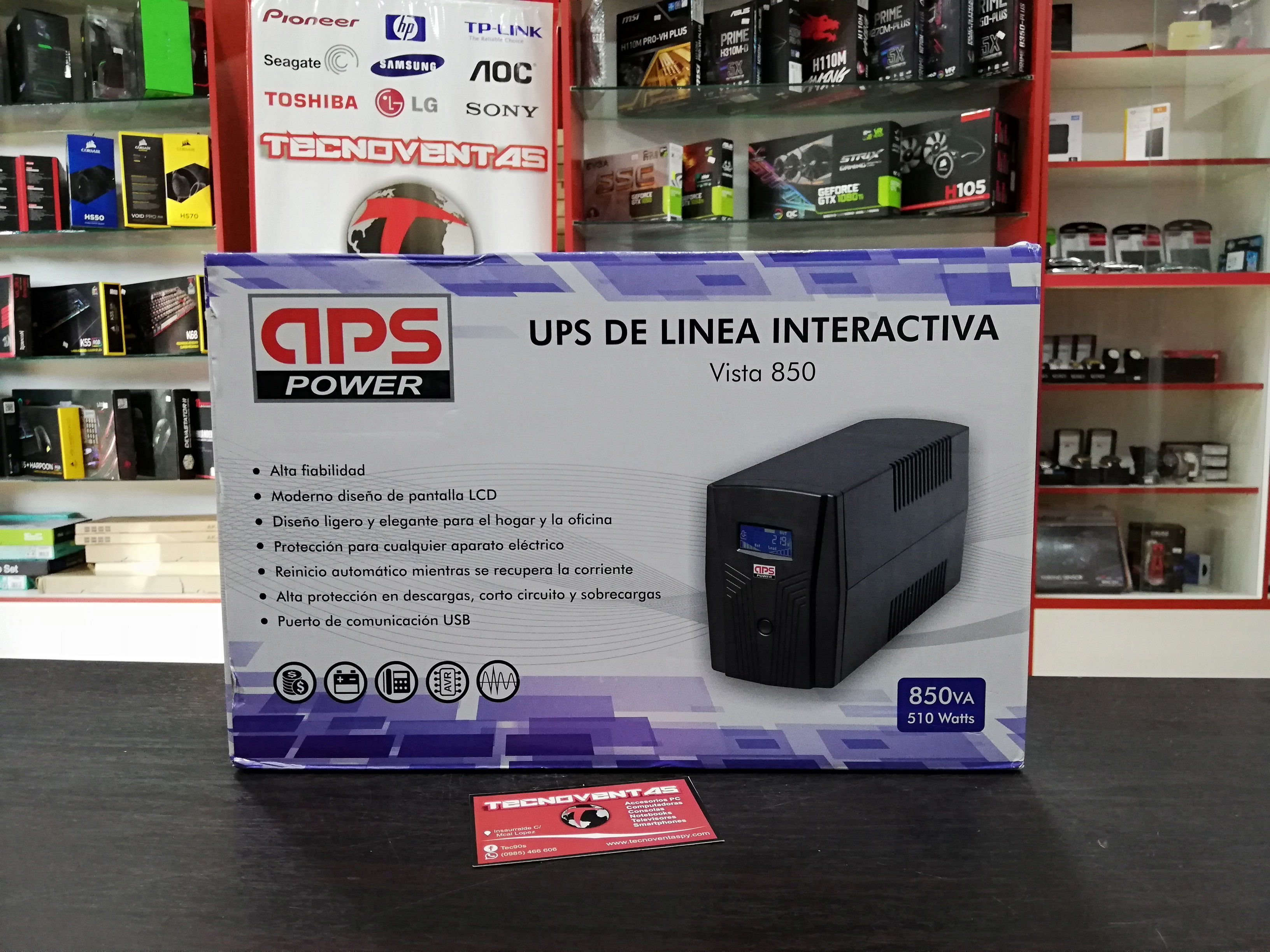 UPS 850VA 510W APS POWER
