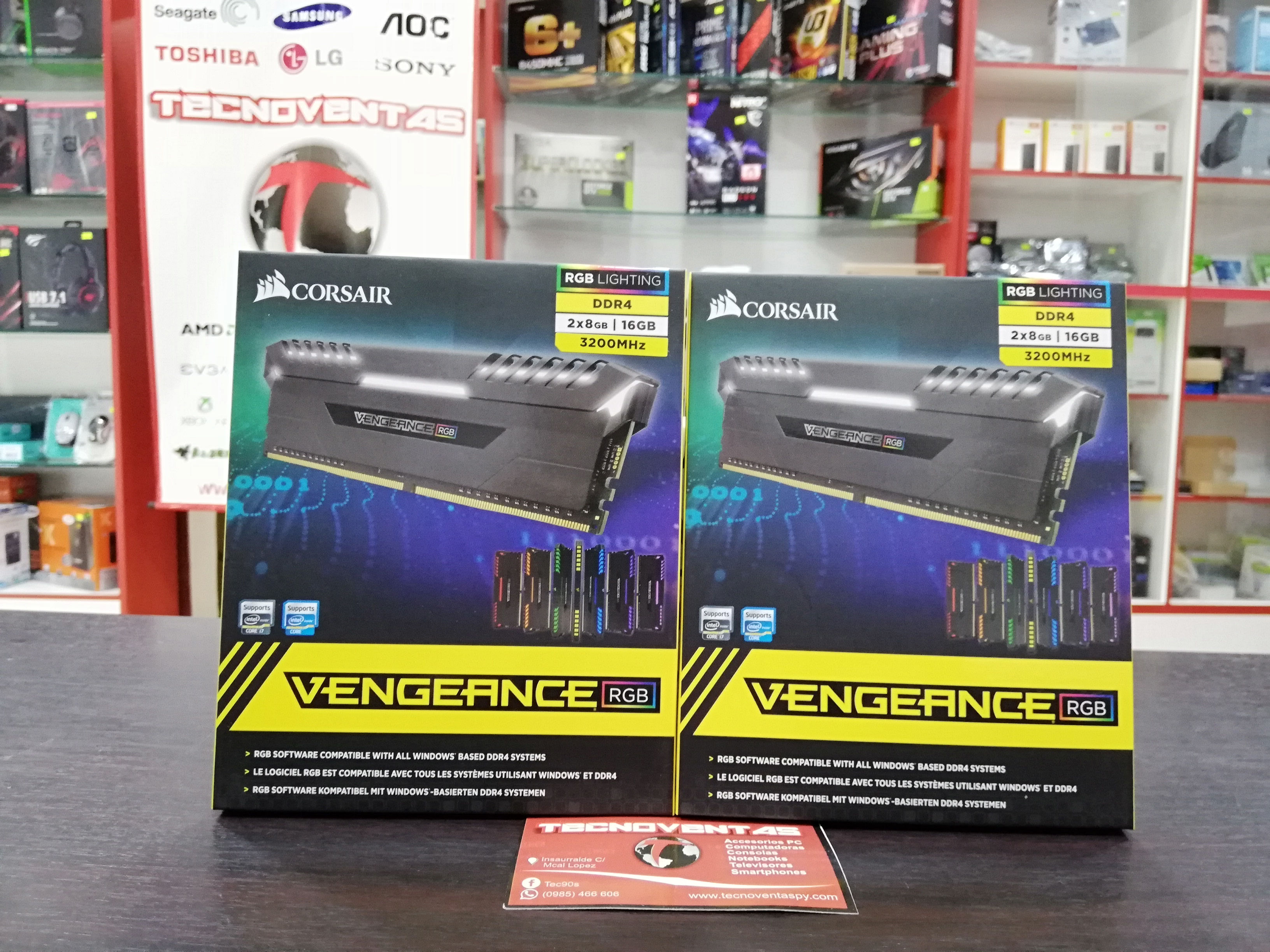 Memoria RAM 16GB (2x8GB) 3200MHz Corsair Vengeance RGB