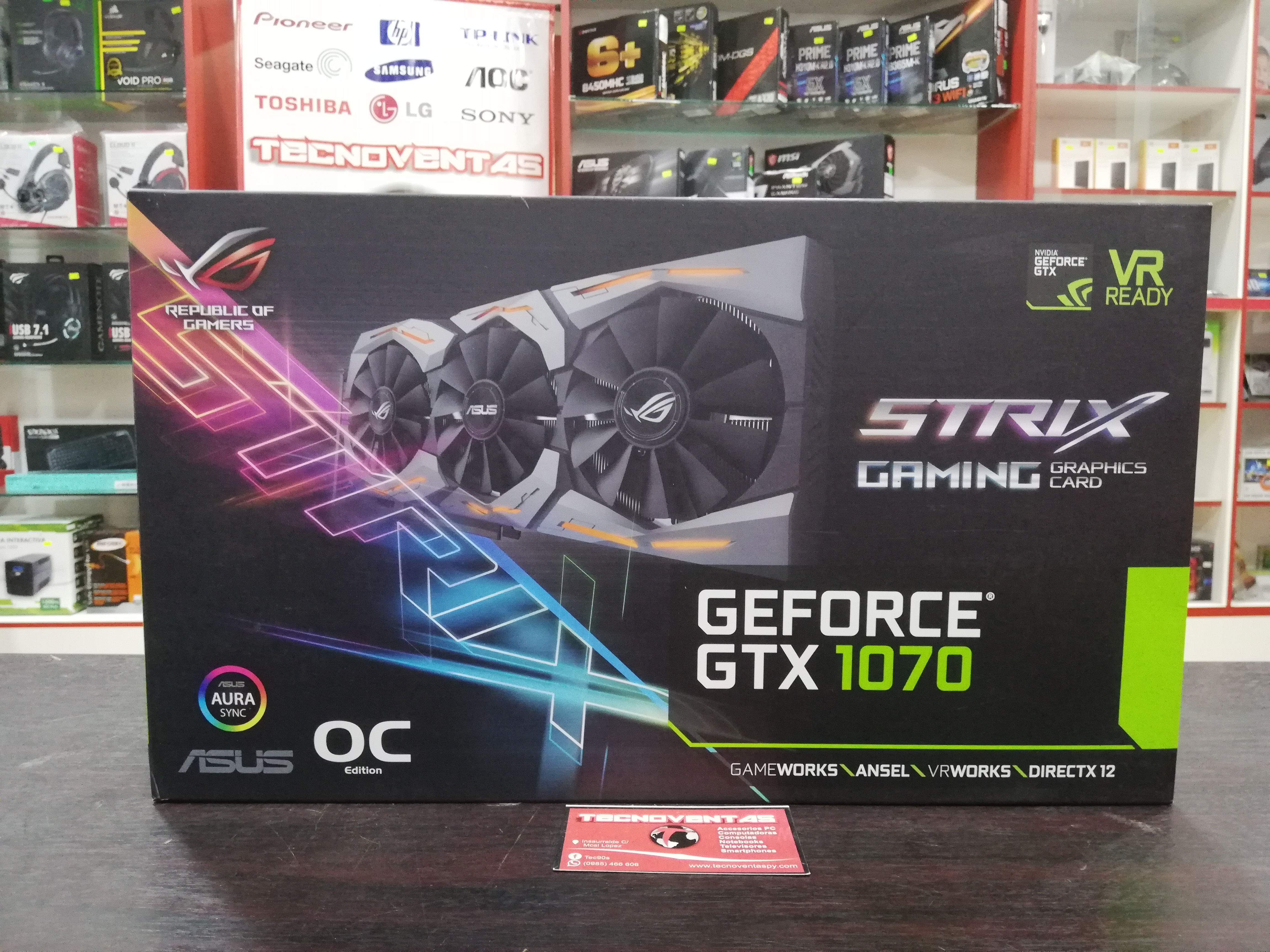 Tarjeta gráfica GTX 1070 8GB ASUS STRIX GAMING (poco tiempo de uso)