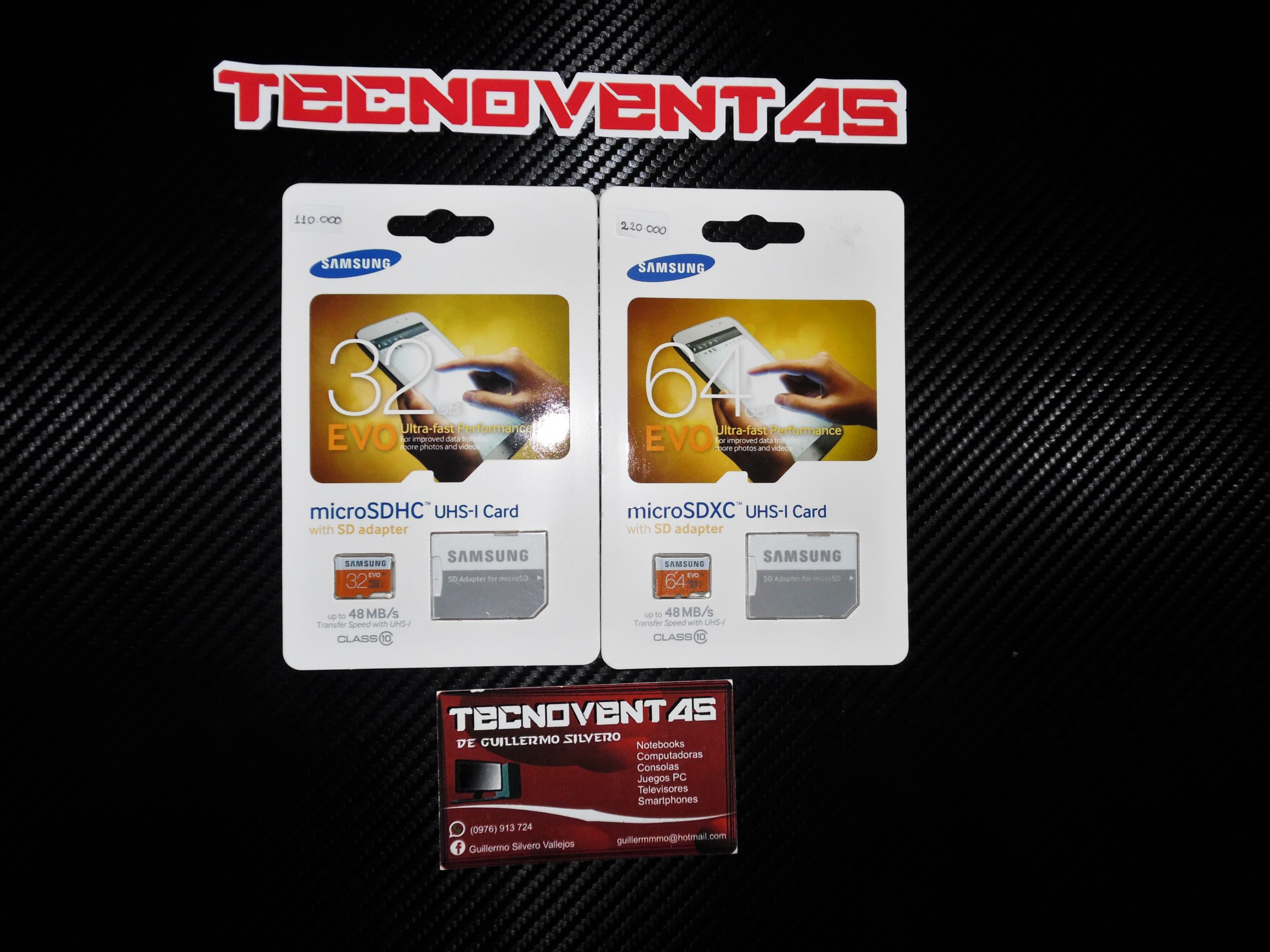 Micro SD XC Samsung EVO 32 Gb y 64 Gb