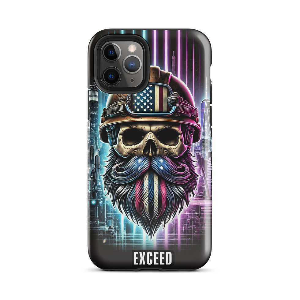 Patriotic skull iPhone case, Exceed