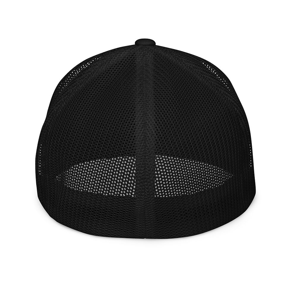 Thumbnail: Black mesh back trucker hat