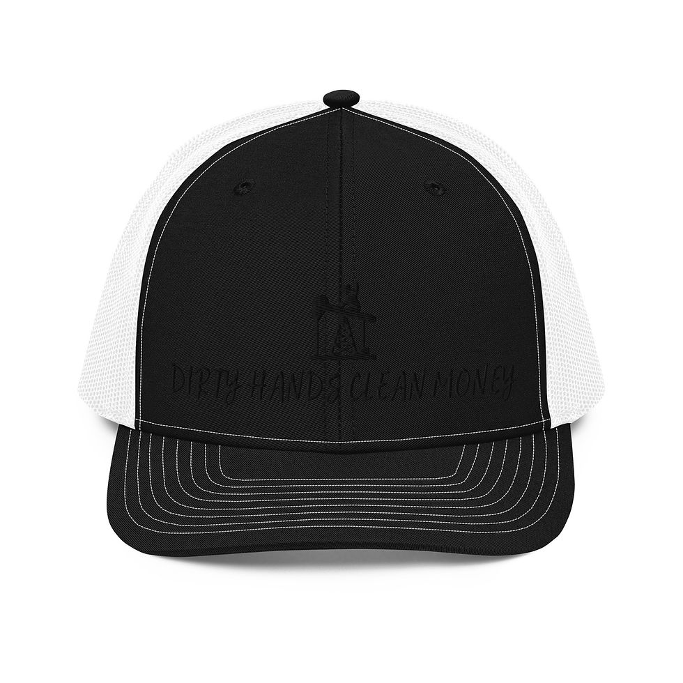 Thumbnail: Black trucker hat with logo