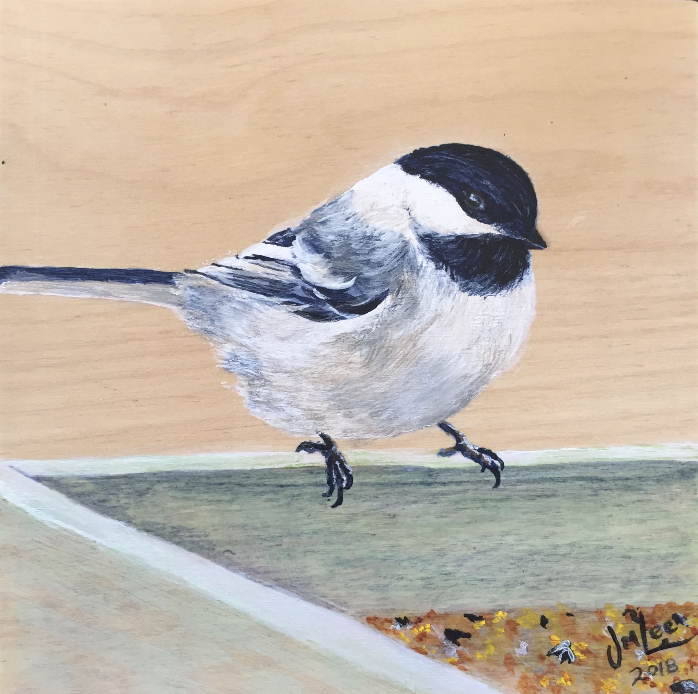 First Painting on Wood Panel