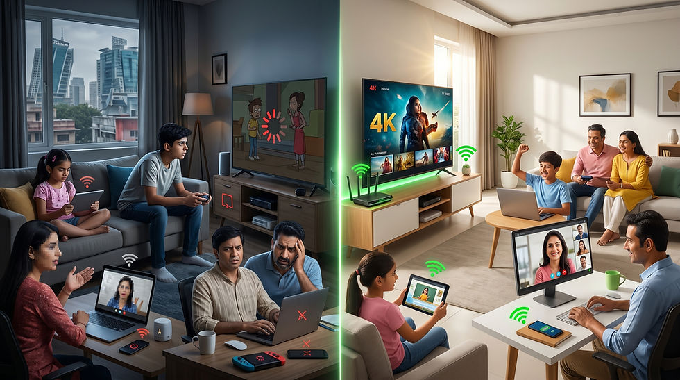 Top 10 Internet Problems in Delhi Homes and How Fiber Broadband Solves Them