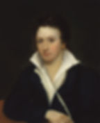 Portrait or Percy Shelley by Alfred Clint, 1819. Author of "Ode to the West Wind," which features personification.