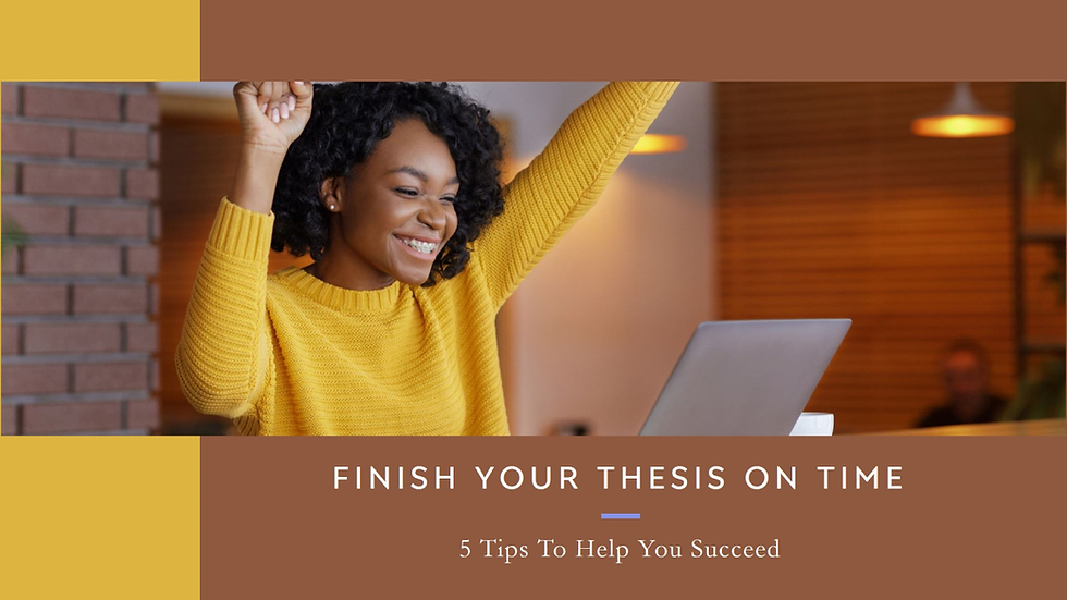 How to Complete Your Master's Thesis on Time