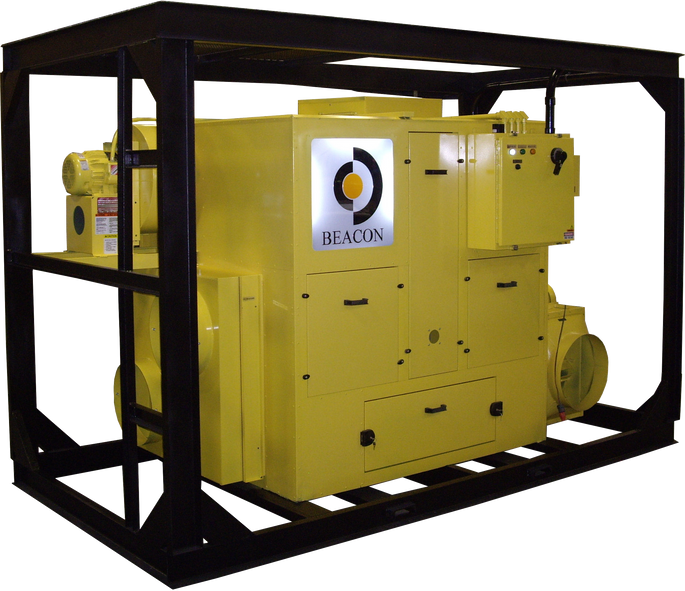 Innovative Air Technologies Portable series commercial desiccant dehumidifier for humidity control in applications such as military storage facilities, clean rooms and museums.
