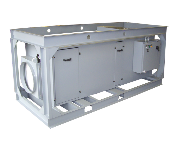 Innovative Air Technologies Portable series commercial desiccant dehumidifier for humidity control in applications such as military storage facilities, clean rooms and museums.