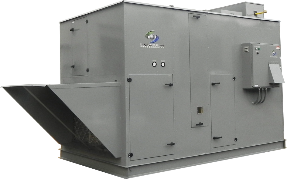 Innovative Air Technologies Rotor series  dehumidifier for commercial & industrial dry air solutions applications such as humidity control or corrosion prevention in pharmaceutical labs, surgical suites and cannabis grow rooms.