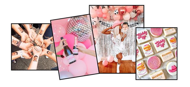 Bachelor and Bachelorette party decorations and balloons setup before guests arrive at air bnb rental home
