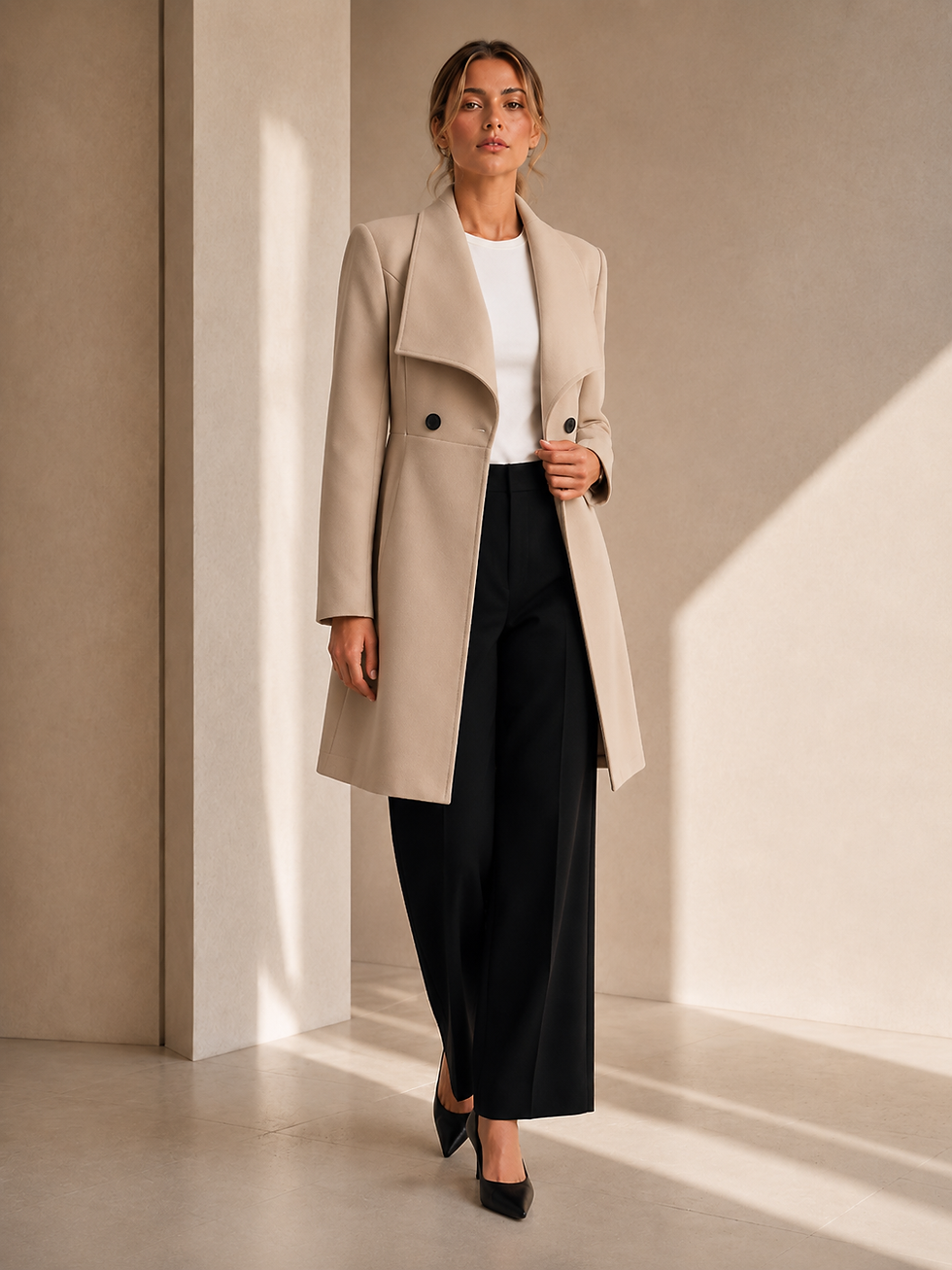 Thumbnail: Sculpted Wool-Blend Coat