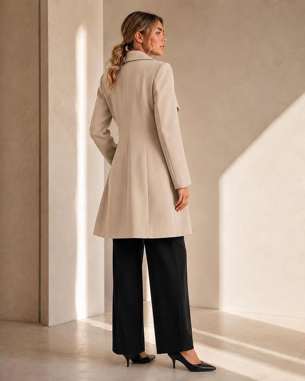 Thumbnail: Sculpted Wool-Blend Coat