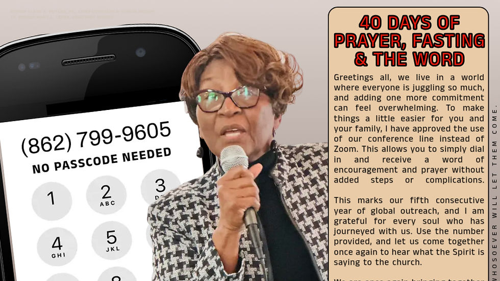 SEASON OF LENT: 40 DAYS OF PRAYER, FASTING & THE WORD OF GOD