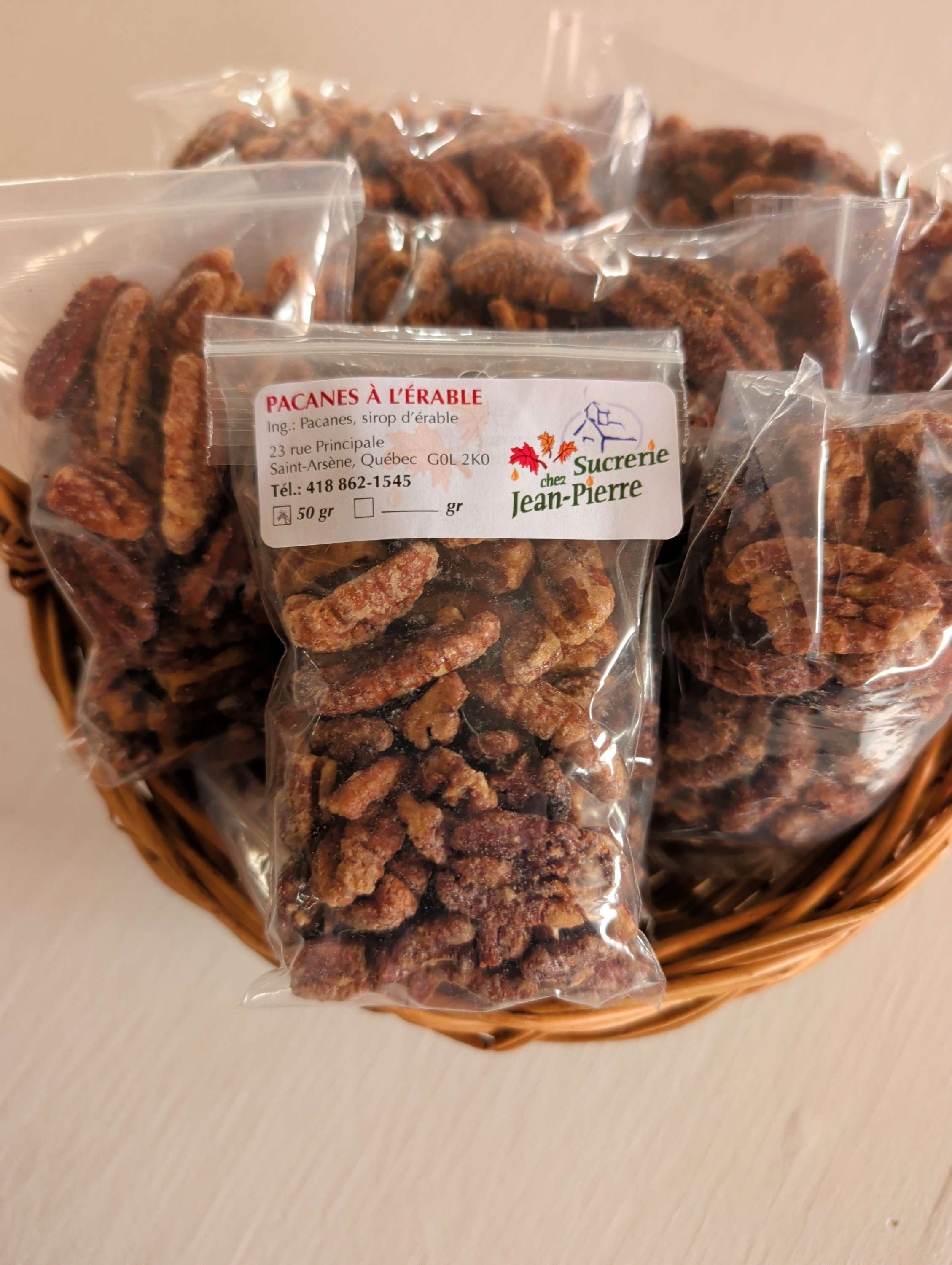Pacanes à l'érable 50gr