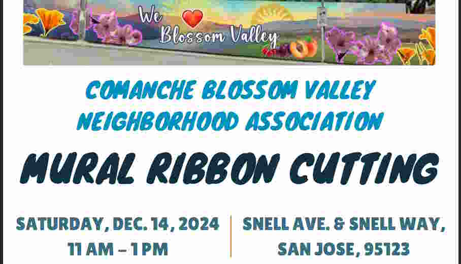 Comanche Blossom Valley Neighborhood Association Mural Ribbon Cutting