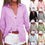 Thumbnail: Women Casual Long Sleeve Cotton Linen Lapel Shirts Vintage Harajuku Loose Blouse
