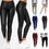 Thumbnail: PU Leather Skinny Pants for Women Slim Fit Leggings Pants Solid Casual Sexy Stre
