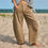 Thumbnail: Women Baggy Mid Waist Jeans Wide Leg Loose Boyfriend Denim Pants Straight Leg Cr