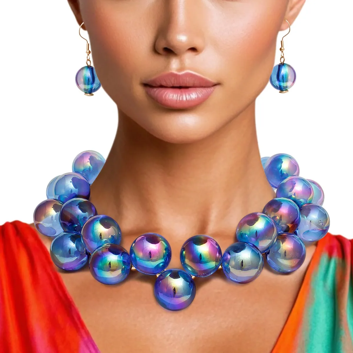Ocean Mirage Iridescent Statement Set