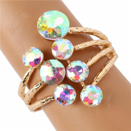 Crystal Cuff Bangle (AB)