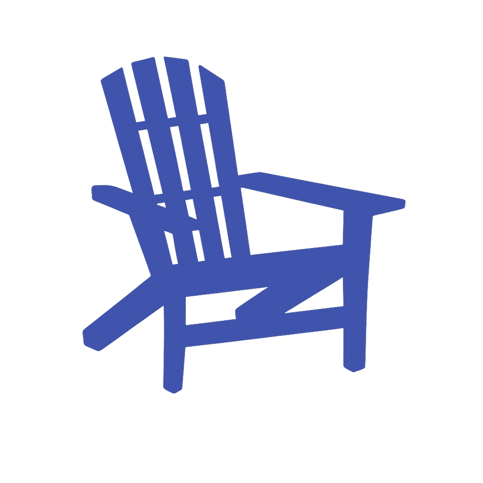 Blue Adirondack chair