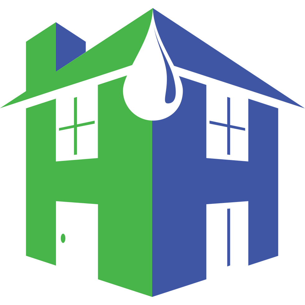 Home hydration logo green and blue