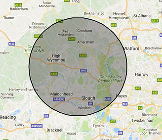 map of bucks shows the radius rich key cycles covers
