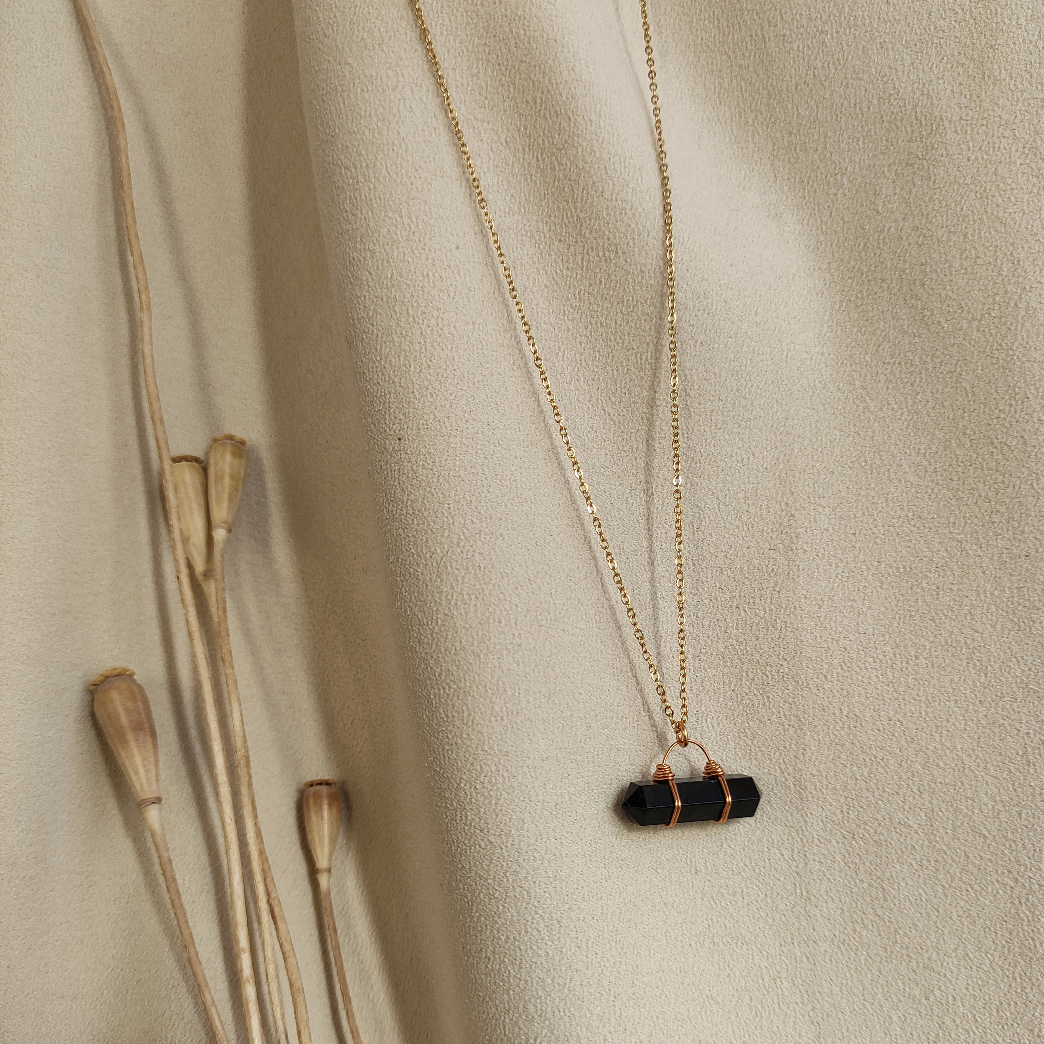 Collier en or Onyx Power