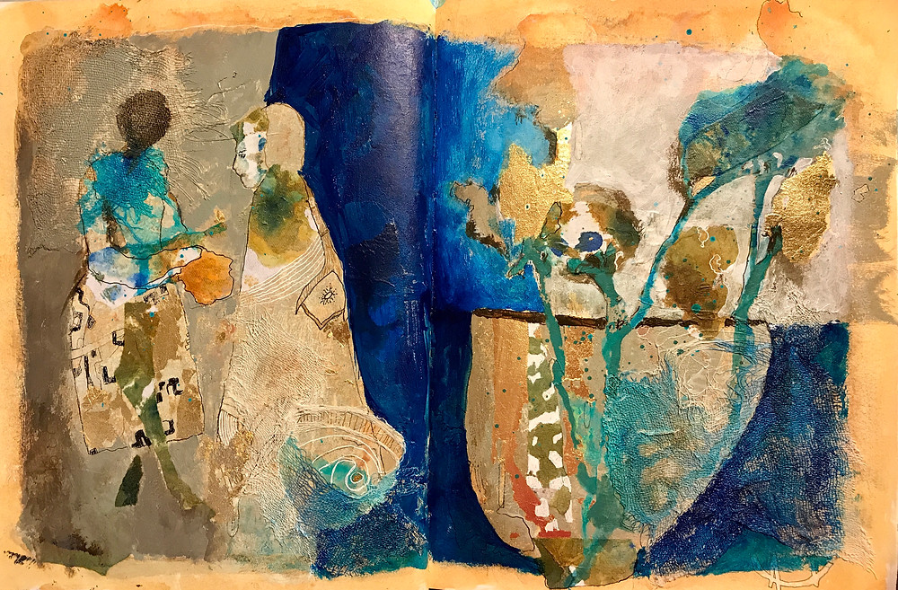 Uncover your layers of story in your art journal.