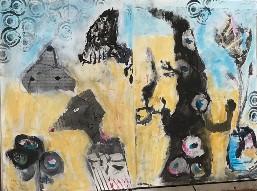 Time's Up But I'm Not Finished! Art Journal Spread