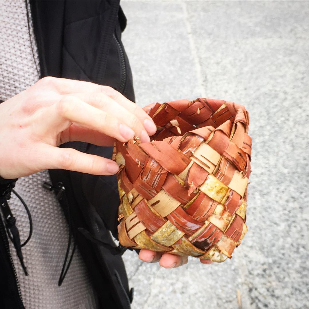 Plaited Birch Bark Baskets