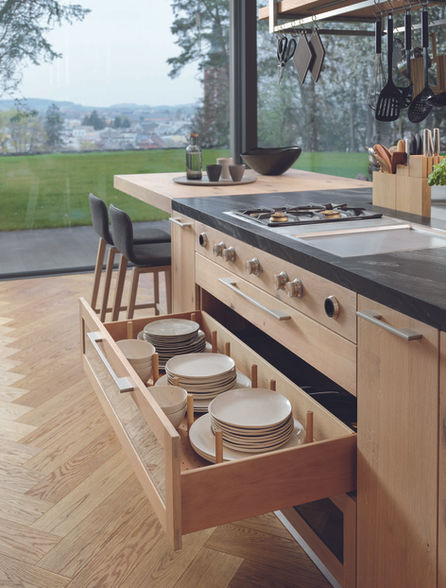 ロフト　キッチン　オーク セレクト「ワイルド」木油白