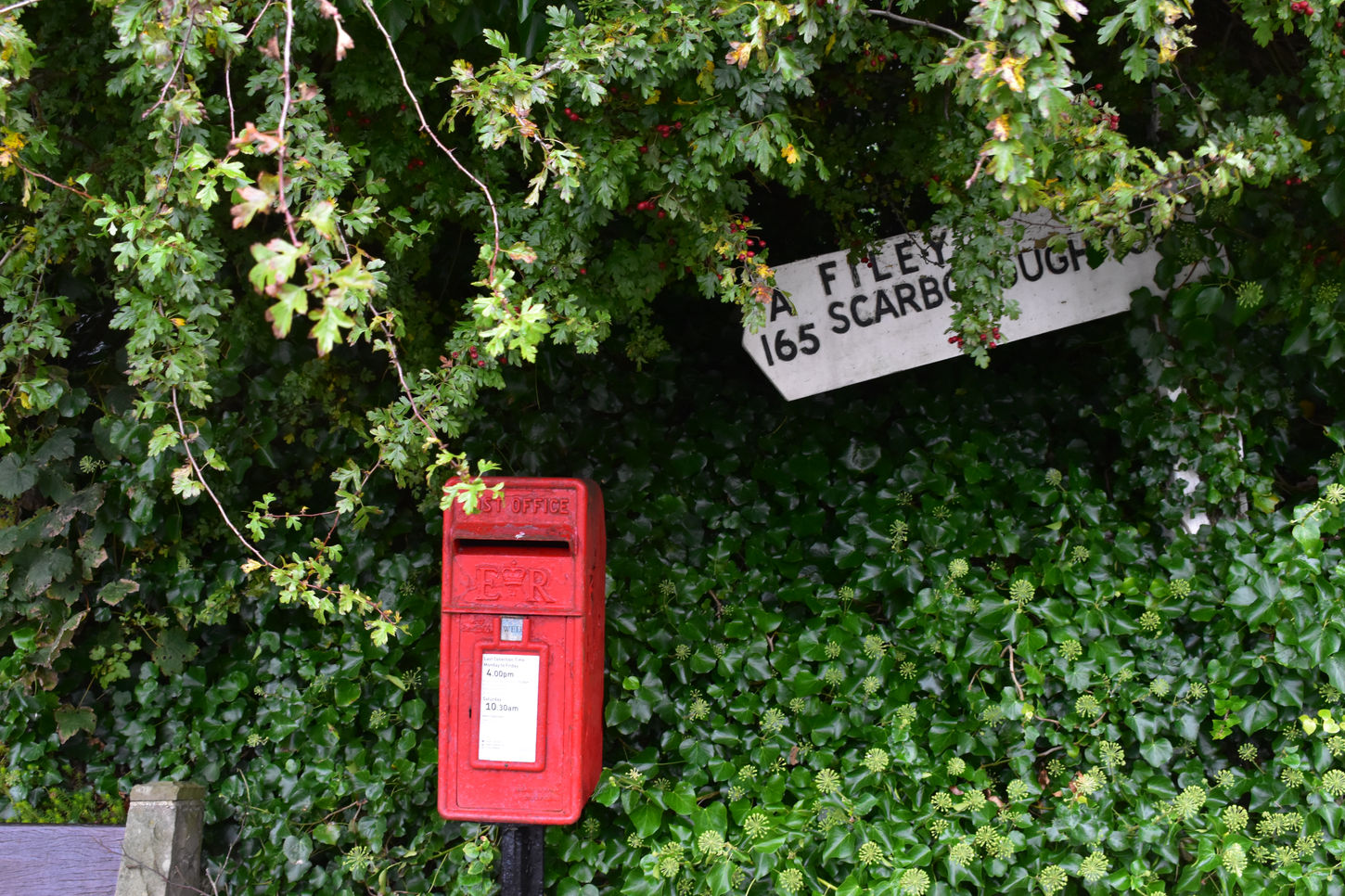 Holderness - Red Post Box, Reighton Village 9th October 2020