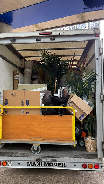 Van lodaded and ready to be moved in Bromley.