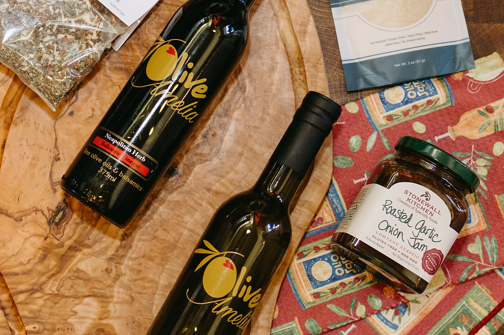 olive amelia bottles displayed on a table