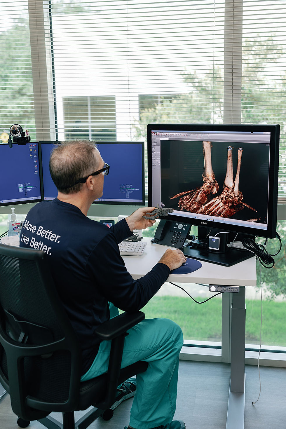 Dr. Robert Santrock working and his computer