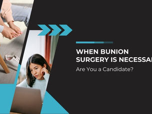 A woman contemplating bunion surgery