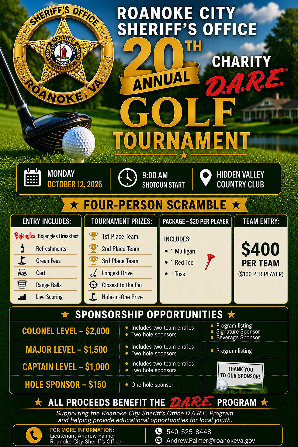 D.A.R.E - 20th Annual Golf Tournament