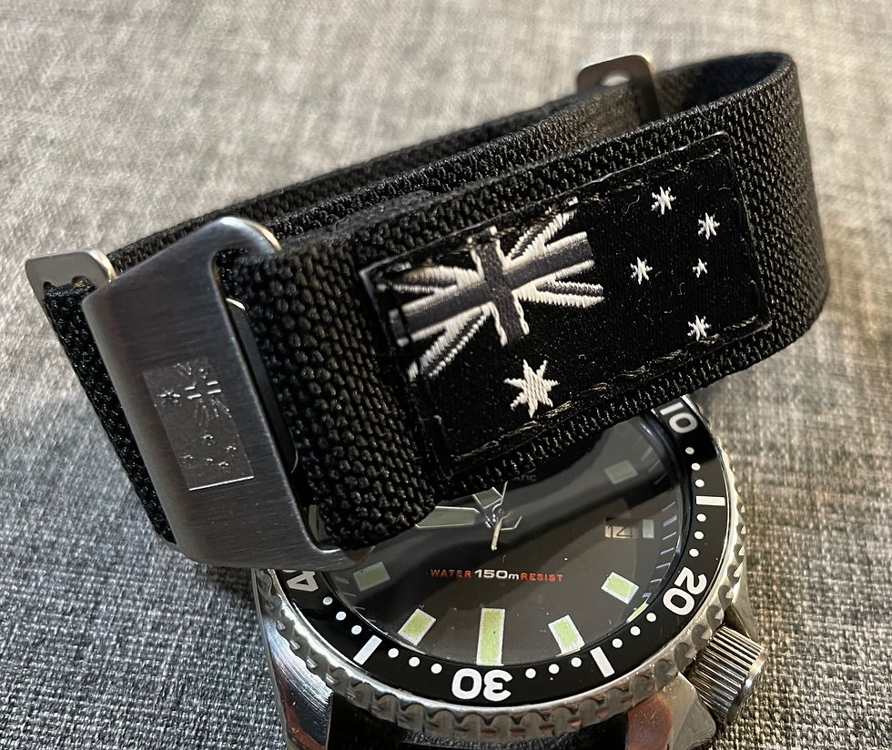 Thumbnail: Exclusive AUS Marine Nationale (MN) Nylon Strap - Black / Grey Scale