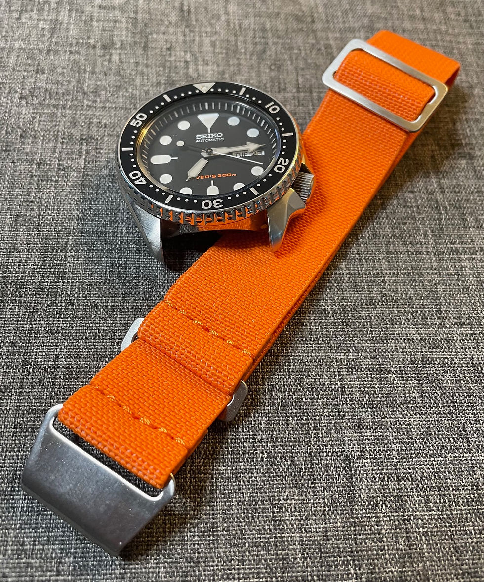 Thumbnail: Marine Nationale (MN) Nylon Strap - Orange