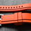 Thumbnail: Premium FKM Rubber Sports Watch Strap Matte Orange Racing Design