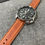 Thumbnail: Superior Quality / Stitched Italian leather watch strap / Sunset Yellow