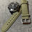 Thumbnail: Military Green Sailcloth Leather stitched watch strap / Quick Release