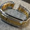 Thumbnail: Premium 316L Dual Tone Stainless Steel Gold Sports Watch Bracelet Strap / 3 Link