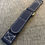 Thumbnail: Nylon Sports Watch Strap / Navy Blue Beige Stitching / Velcro Fastener