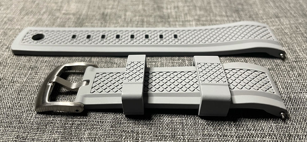 Thumbnail: 3rd Gen FKM Rubber Waffle Summit Strap / Grey / Strap Lock Sys